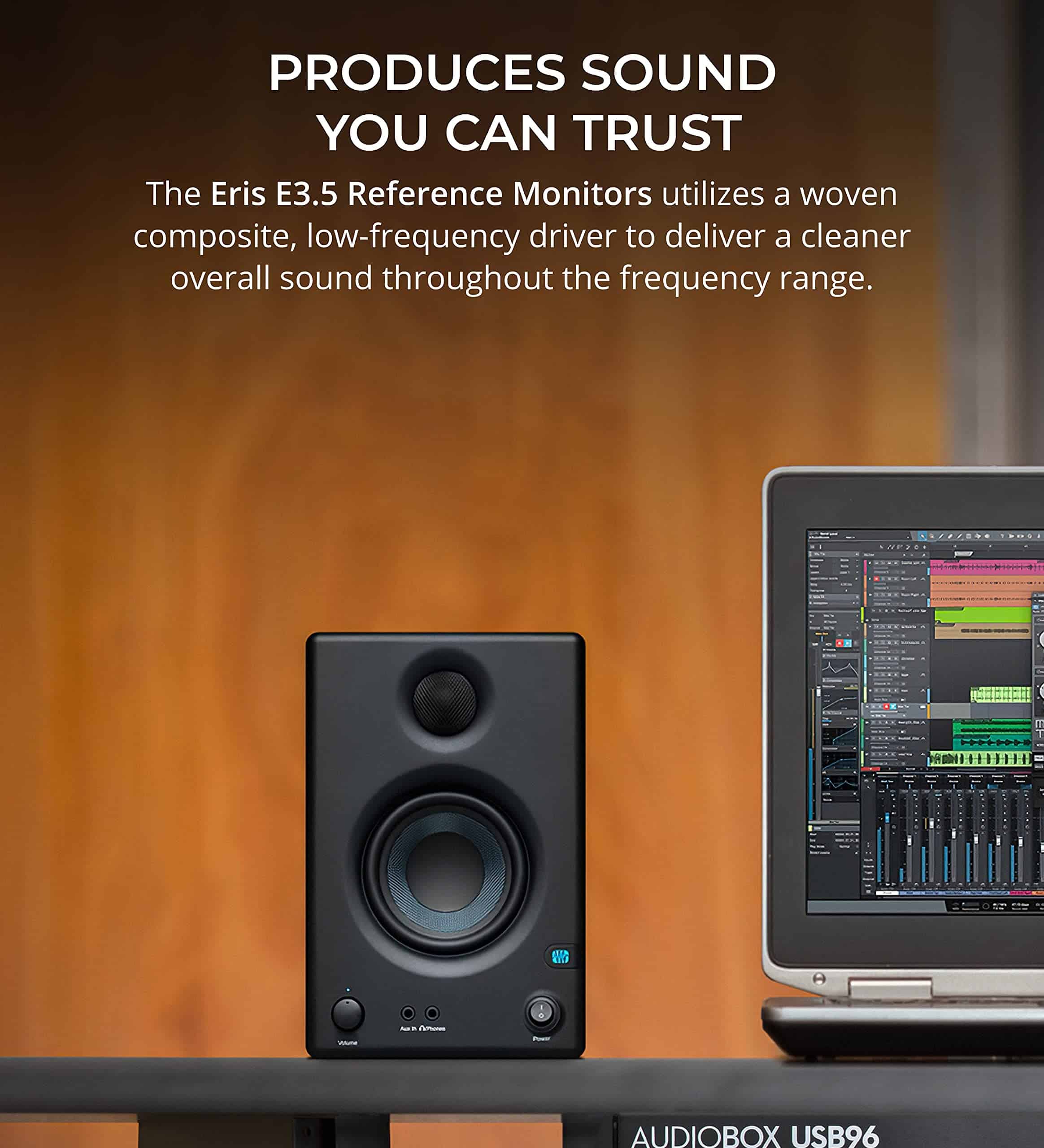 Paquete completo de estudio PreSonus AudioBox con monitores - Imagen 5