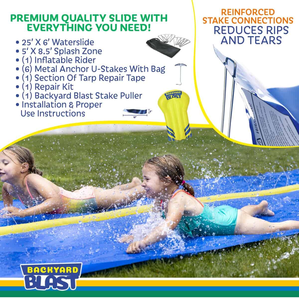 BACKYARD BLAST Tobogán Acuático Gigante para Adultos y - Imagen 5