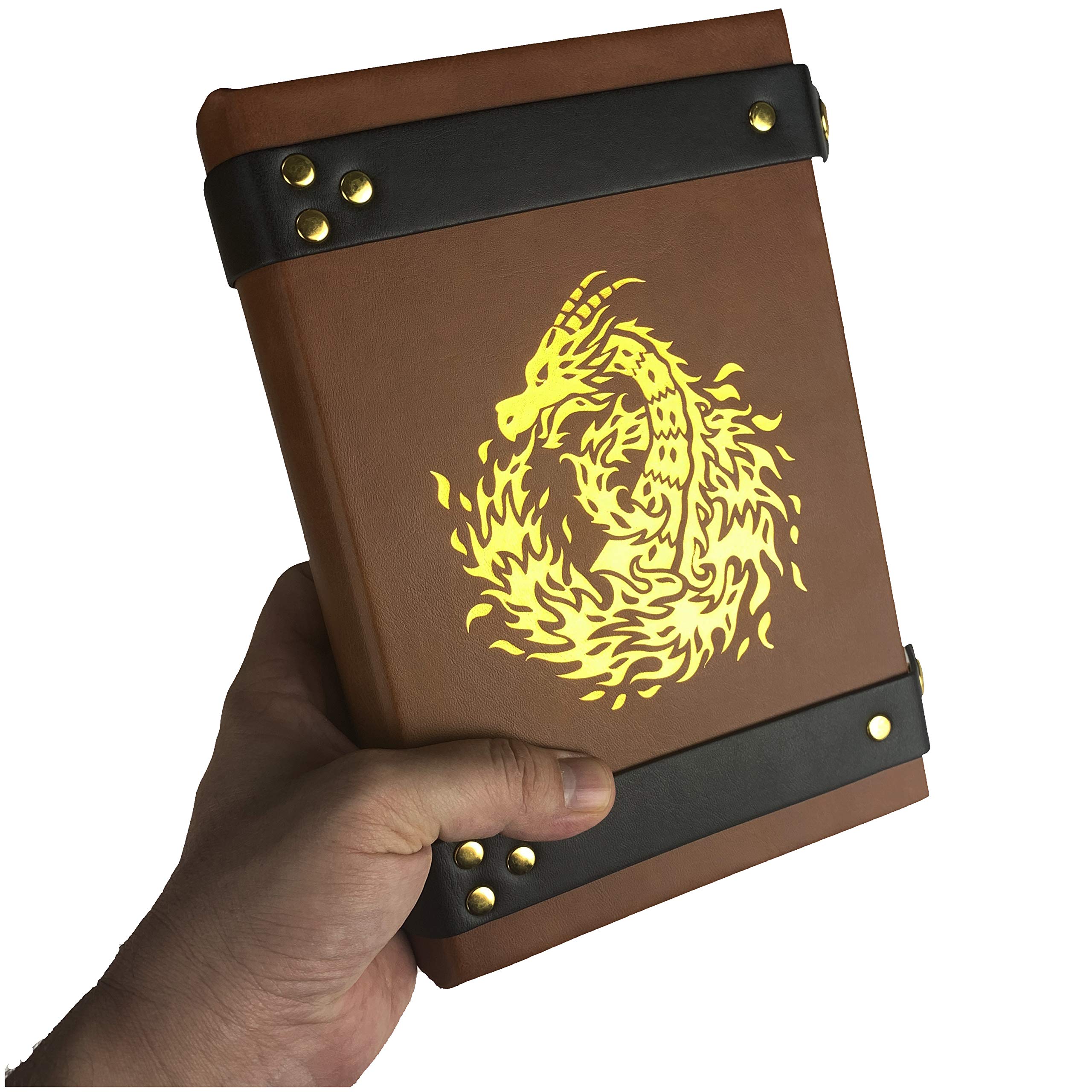 Bandea de Dados con Forma de Libro Dorado/Morado con Dragón - Imagen 7