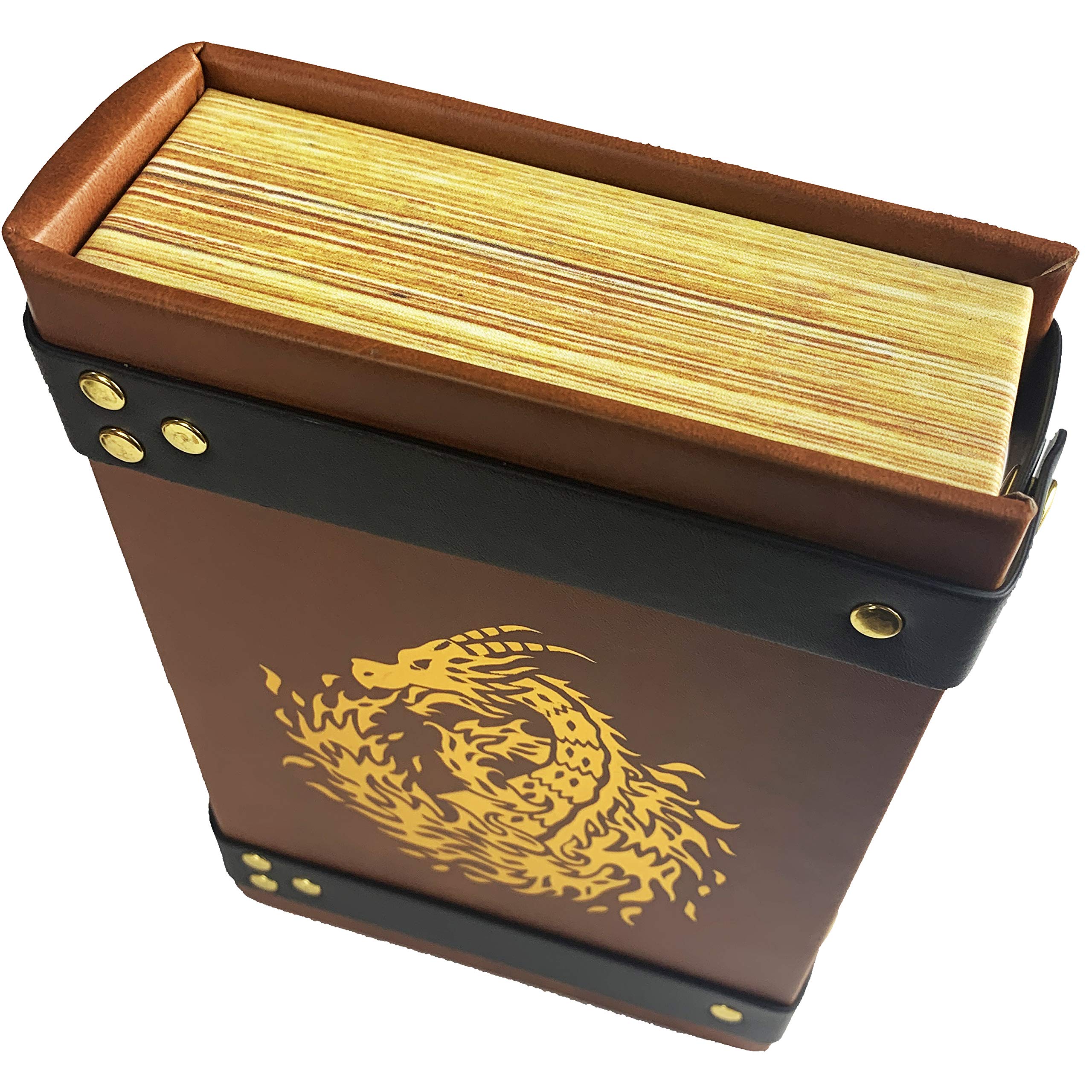 Bandea de Dados con Forma de Libro Dorado/Morado con Dragón - Imagen 5