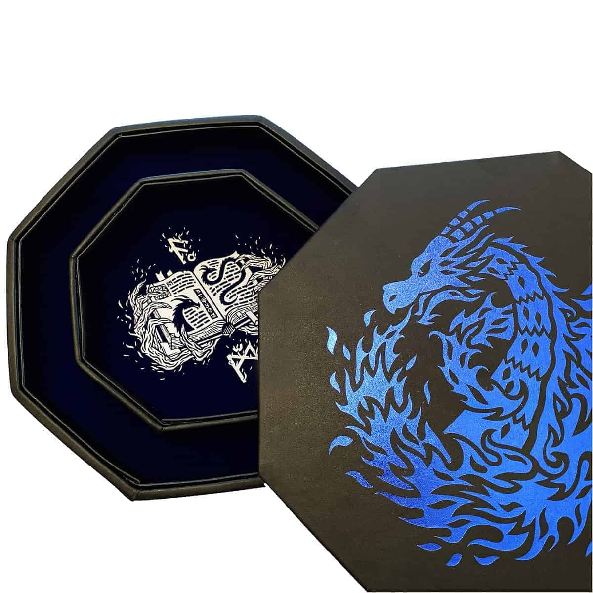 Fantasydice- Bandeja de Dados Azul - Dragón de Fuego Mago