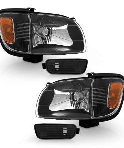 Faros de repuesto para Toyota Tacoma 2001 -Negro con lente c