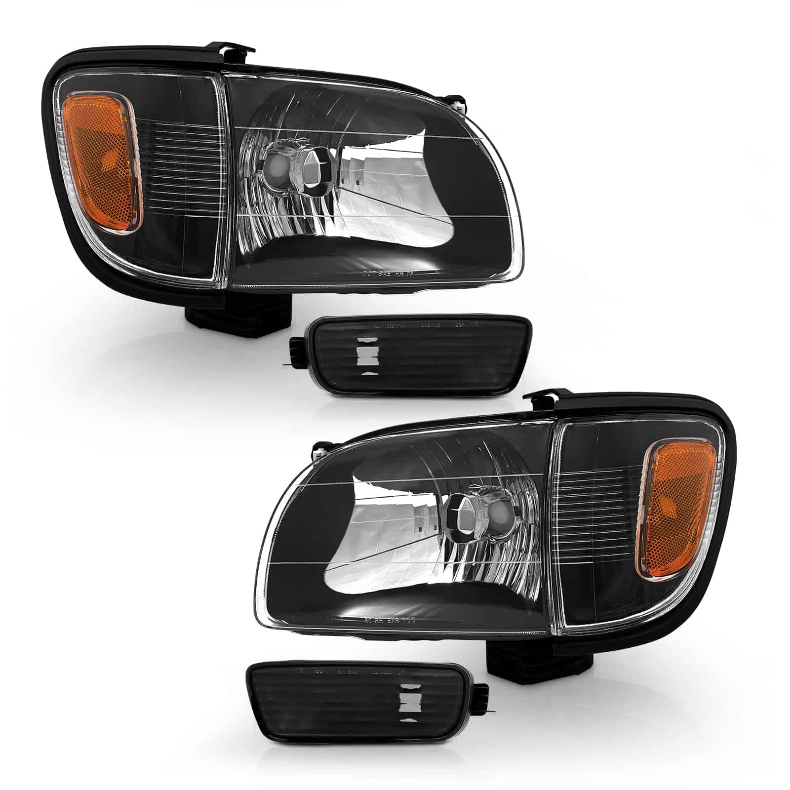 Faros de repuesto para Toyota Tacoma 2001 -Negro con lente c