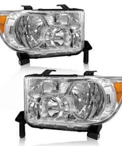 ADCARLIGHTS Compatible con 2007 2008 2009 -Cromo con Reflect