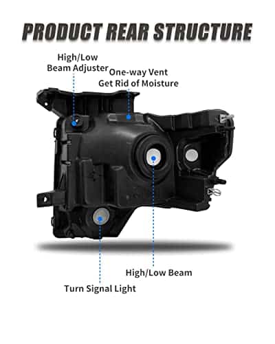 Conjunto de Faros para Ford F150 Pickup 2009 2010 2011 2012 - Imagen 5