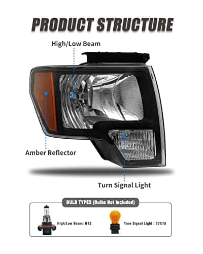 Conjunto de Faros para Ford F150 Pickup 2009 2010 2011 2012 - Imagen 4