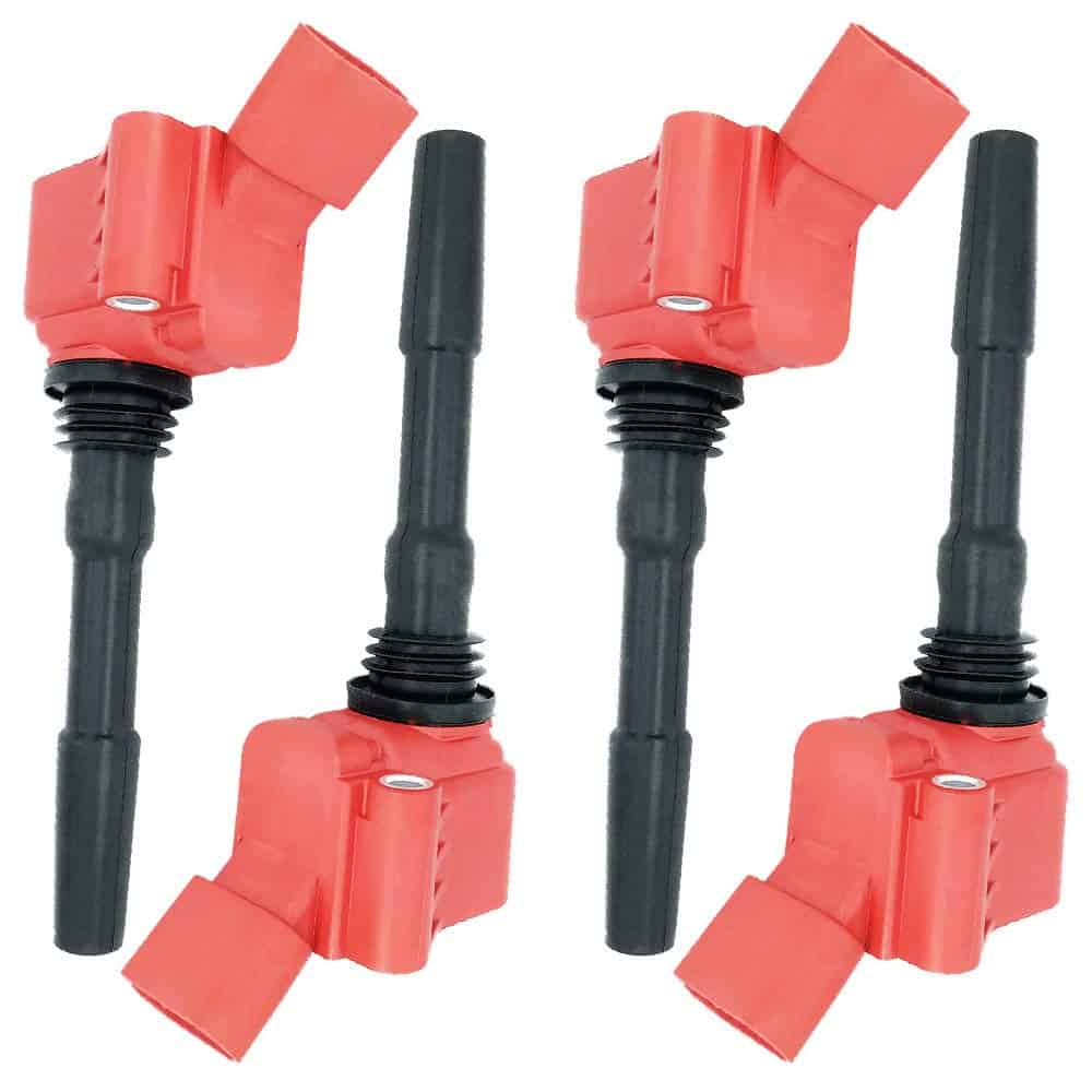 Paquete de 4 Bobinas de Encendido Rojas Compatibles con