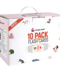 Paquete de 10 cartas flash para niños hambrientos básicos,