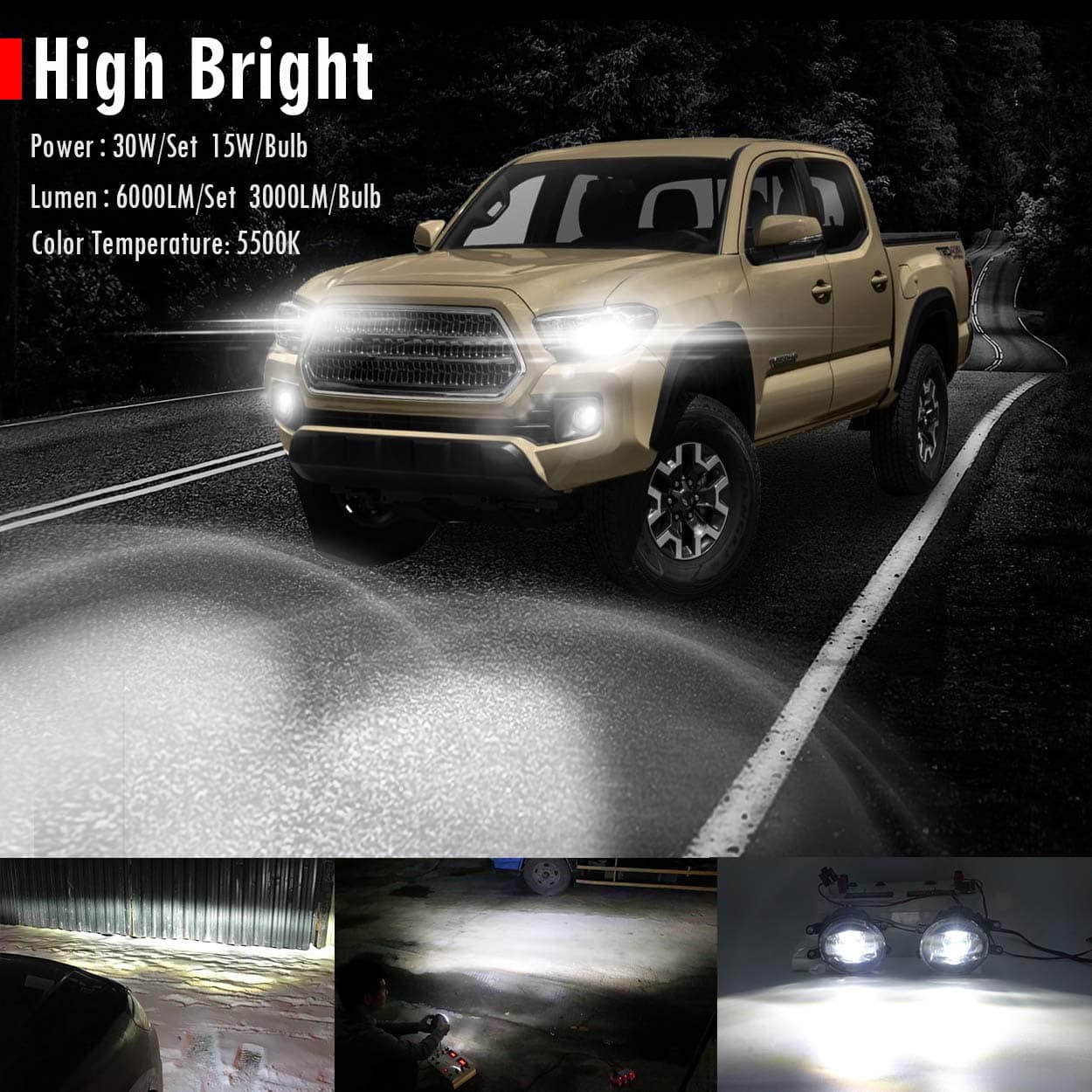 Faro de Niebla LED Actualizado para Toyota Camry RAV4 - Imagen 3