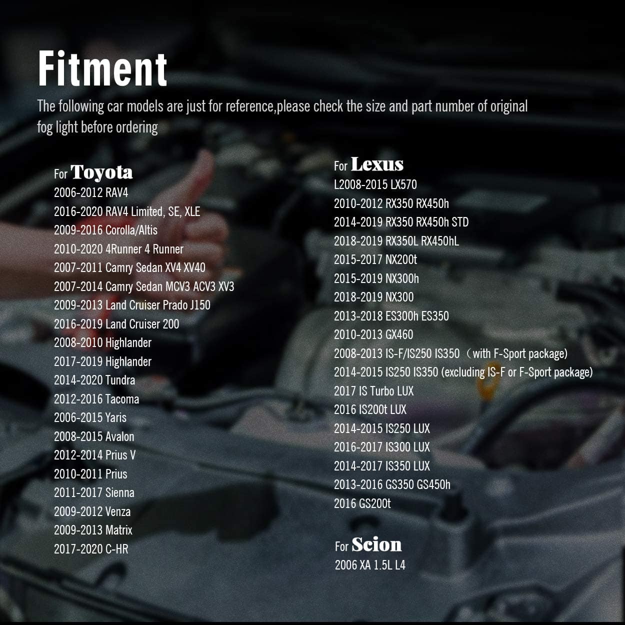 Faro de Niebla LED Actualizado para Toyota Camry RAV4 - Imagen 10