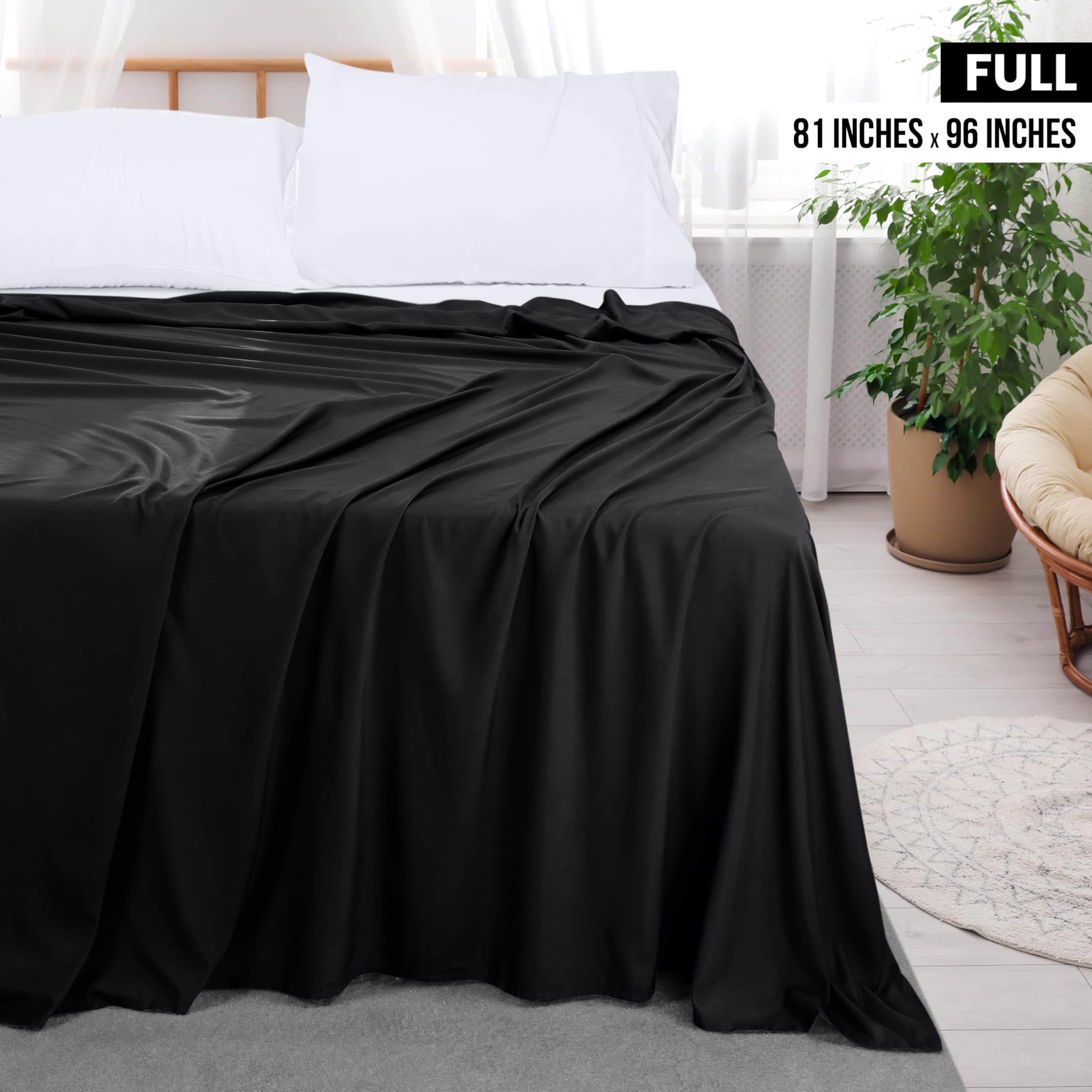 Juego de 6 sábanas planas Utopia Bedding - Suave tejido de - Imagen 3