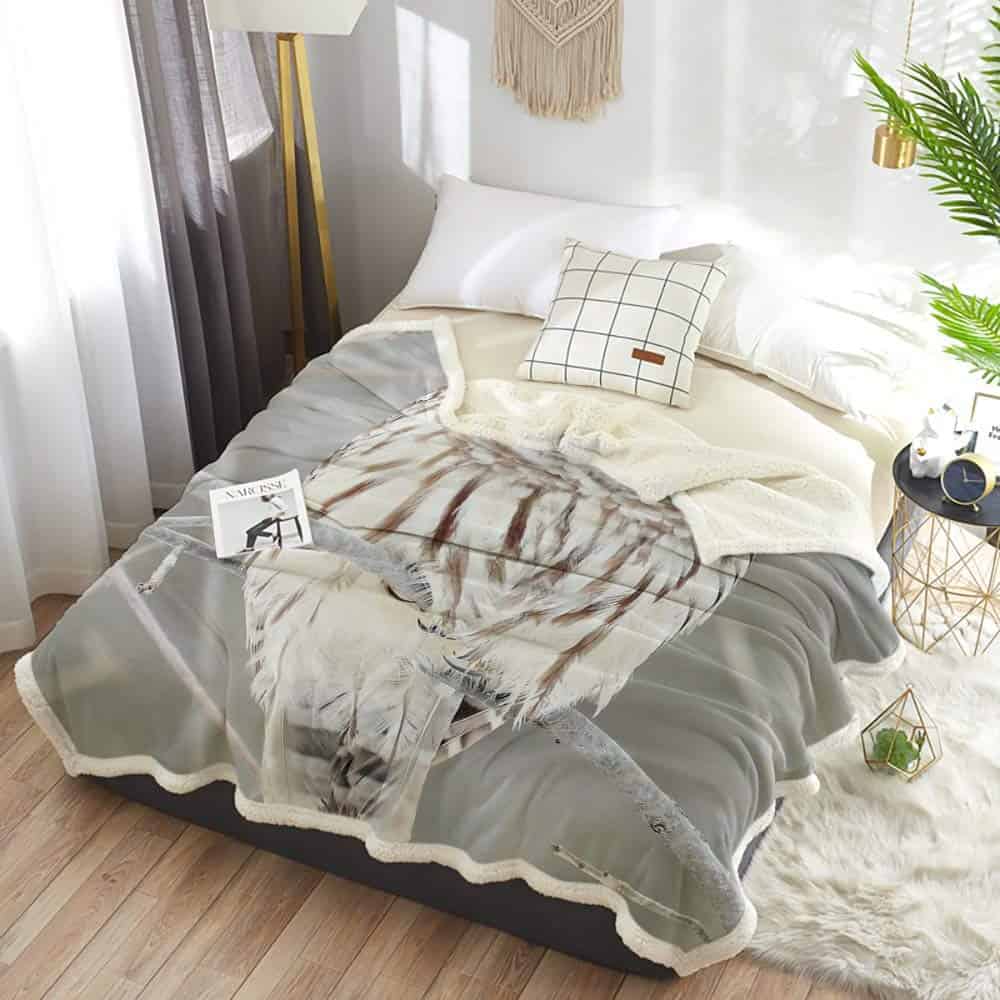 Manta de Sherpa de Búho, Súper Gruesa y Cálida Manta de - Imagen 7