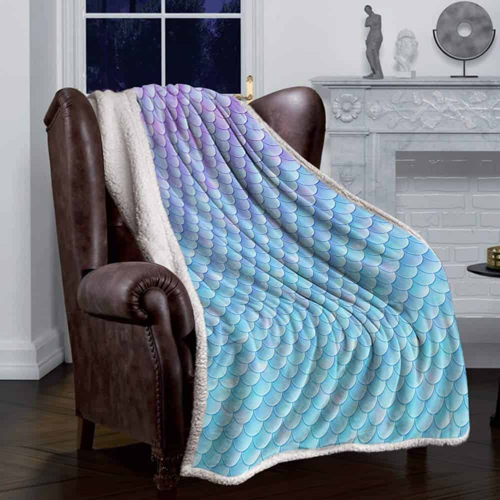 Manta de Sherpa de Sirena, Súper Gruesa y Cálida de Lujo - Imagen 3
