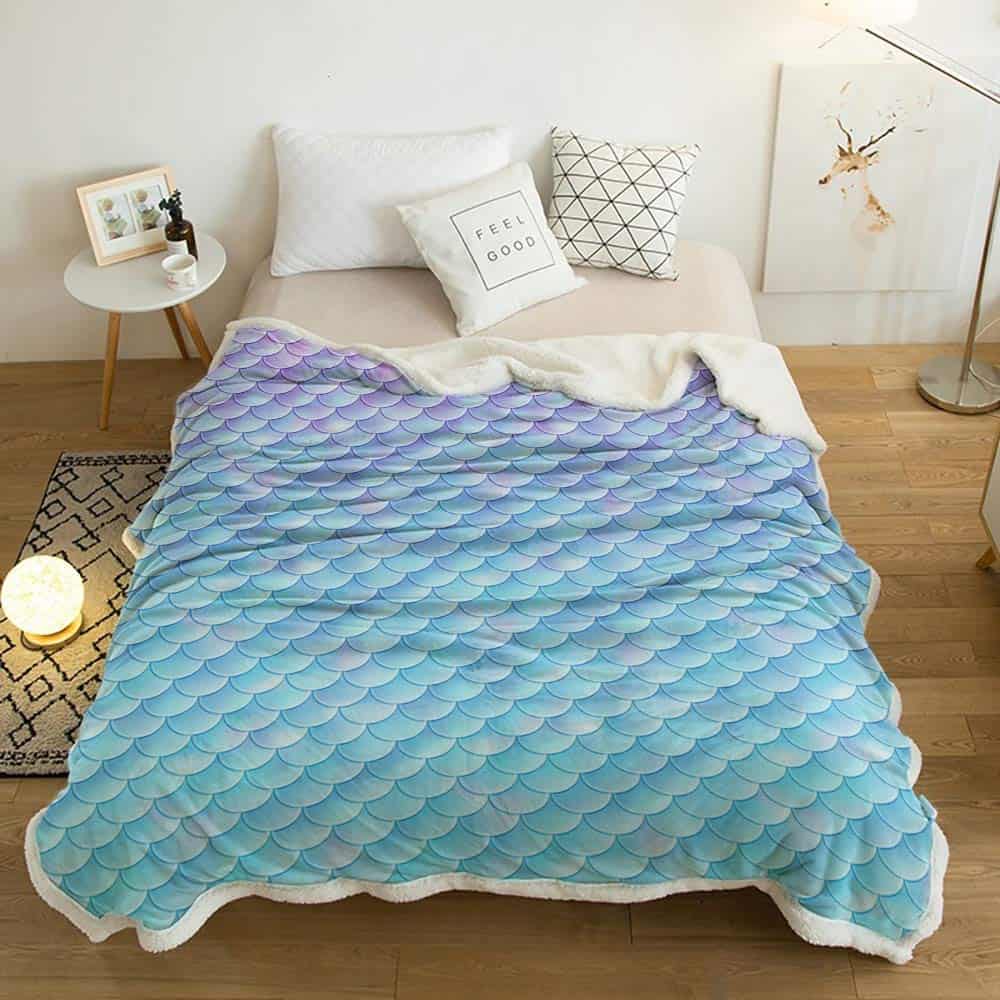 Manta de Sherpa de Sirena, Súper Gruesa y Cálida de Lujo - Imagen 4