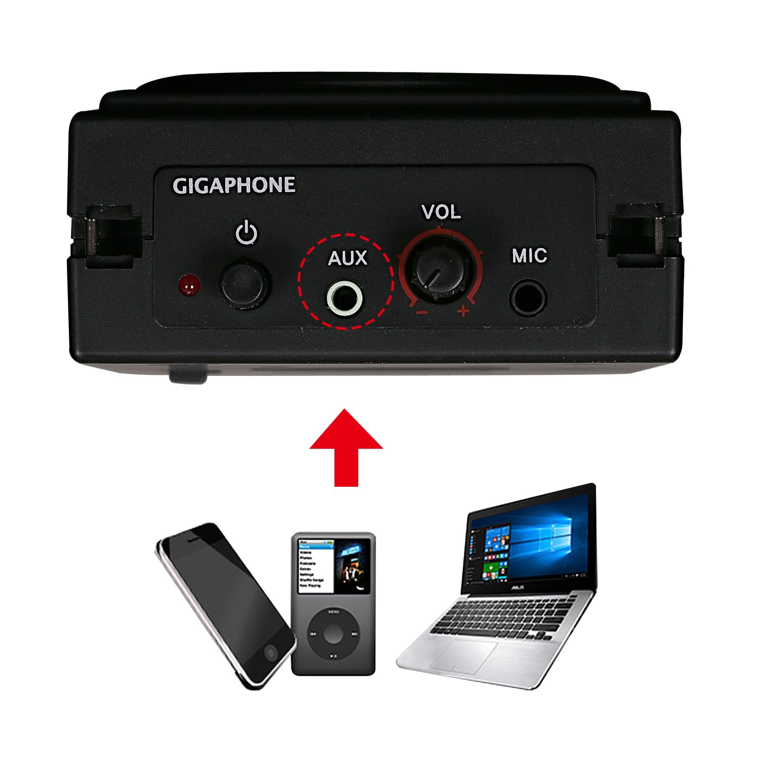 Amplificador de voz portátil GIGAPHONE G300 40W con - Imagen 4