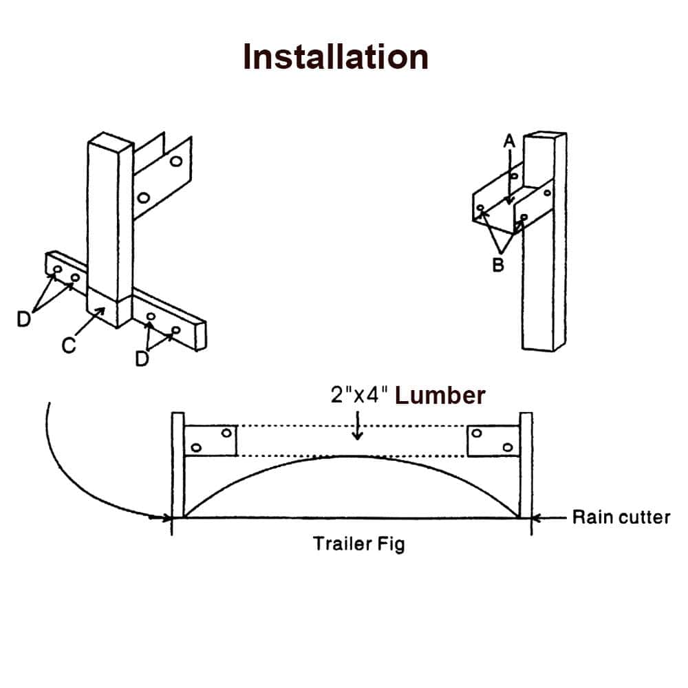 Soporte de escalera para remolque cerrado Mountainpeak para - Imagen 5