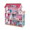 Casa de muñecas de madera PIDOKO KIDS - incluye 12