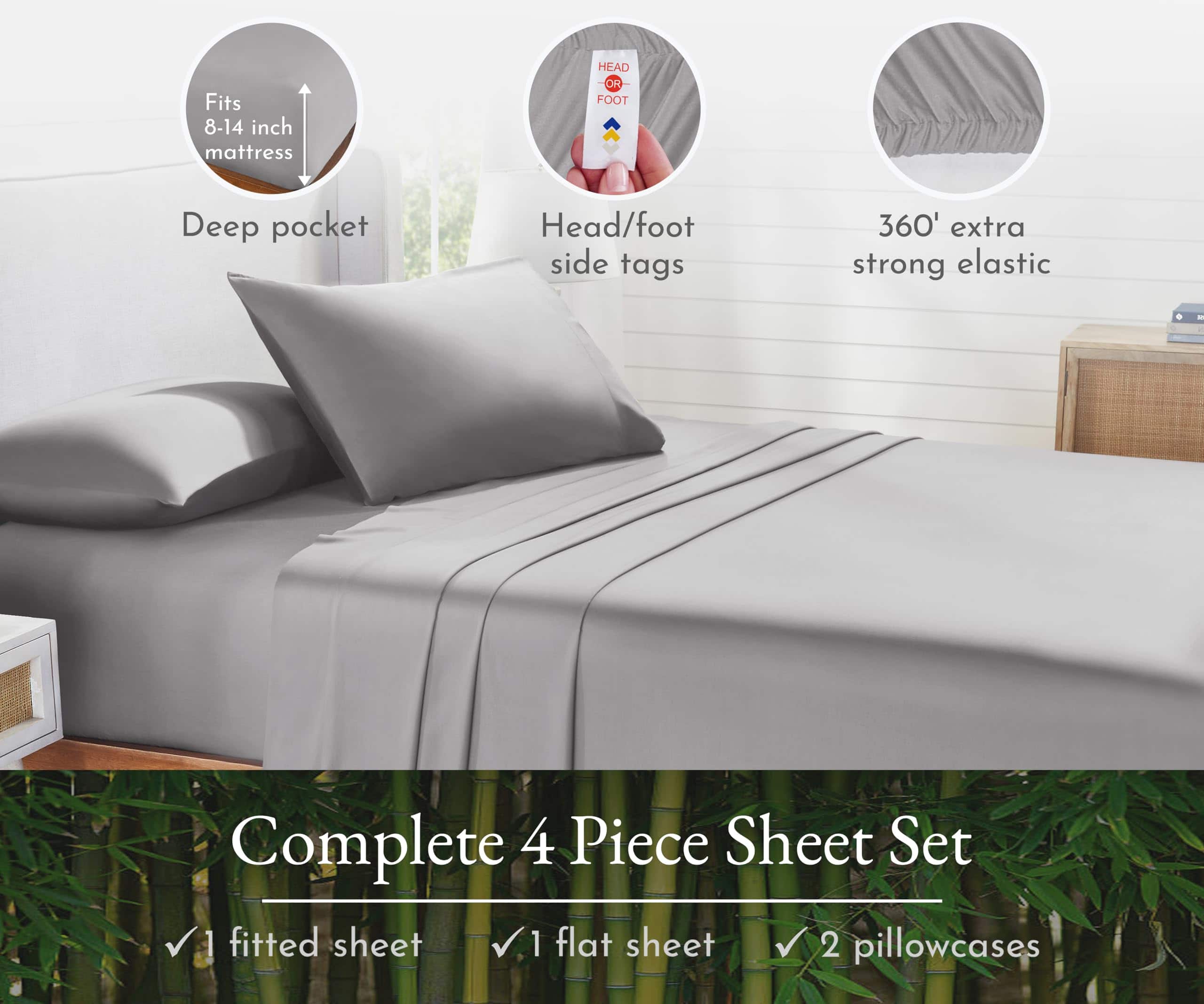 Sábanas de Bambú California Design Den Tamaño Completo - Imagen 4