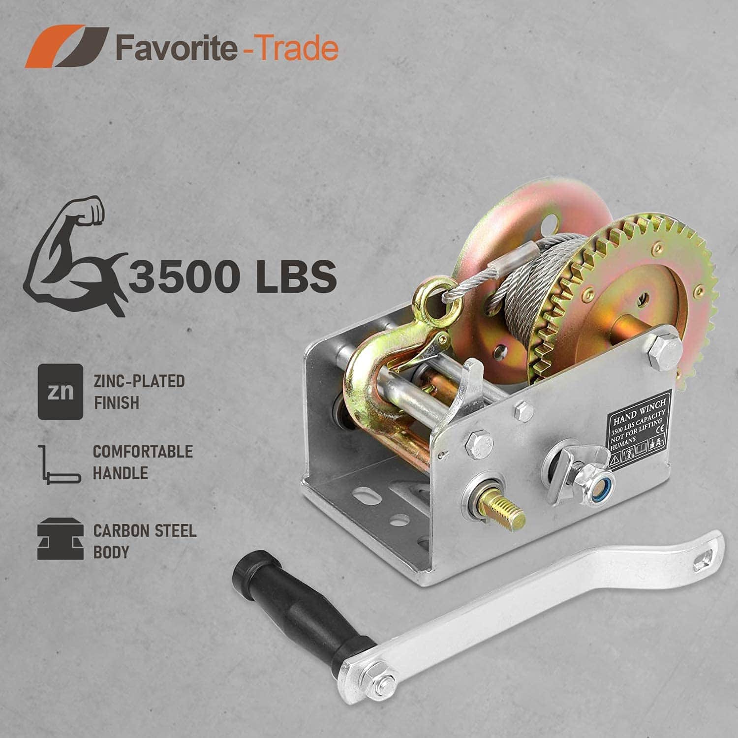 Malacate para Remolque � Manivela Duradera � Malacate de - Imagen 3