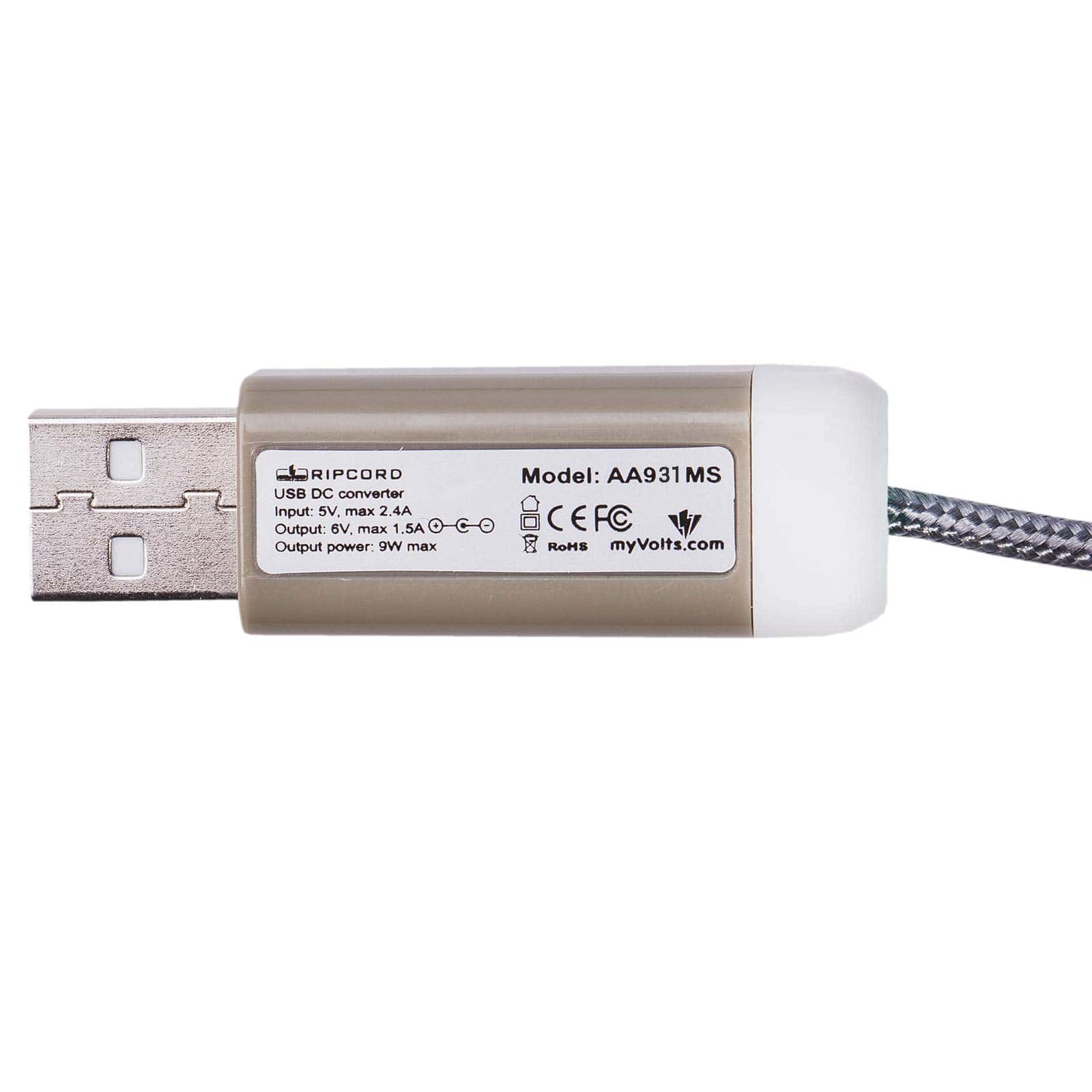 Cable de alimentación USB a 5.7V DC myVolts Ripcord - Imagen 4