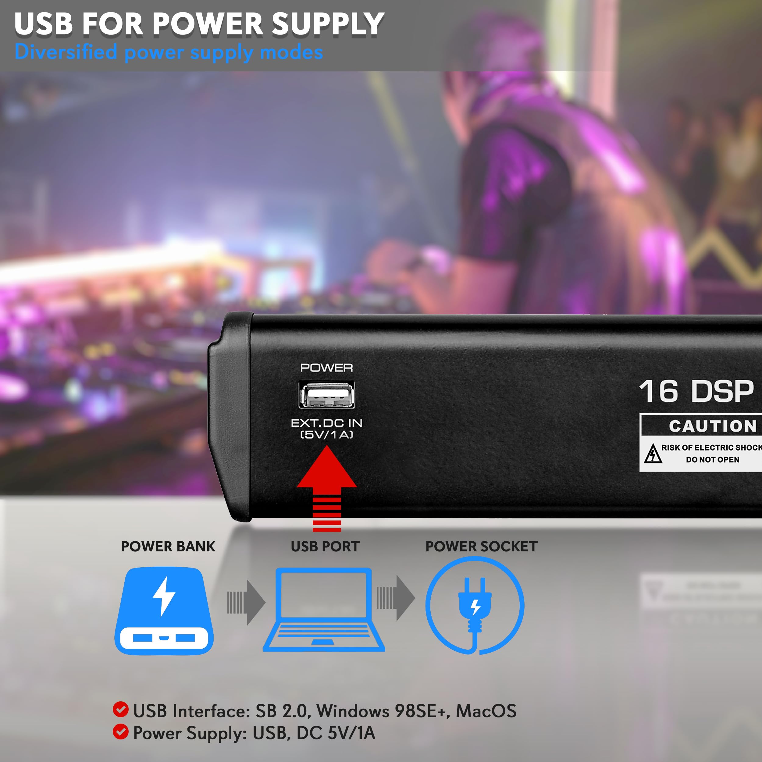 Mezcladora de audio DJ profesional Pyle Bluetooth - - Imagen 4