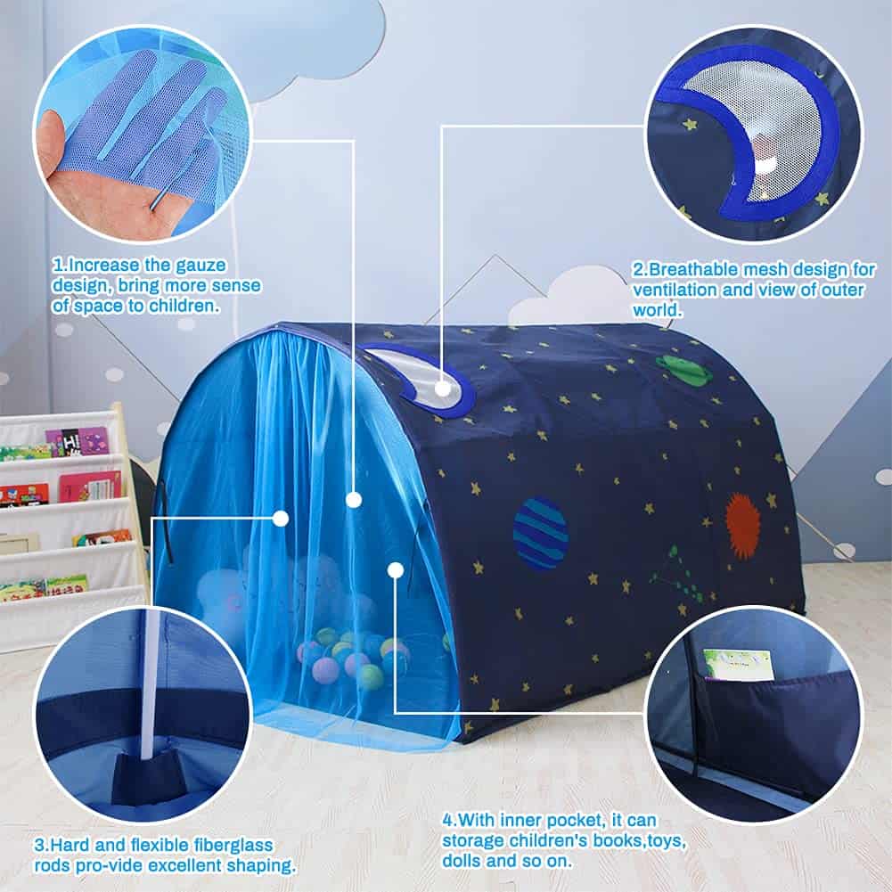 Casa de Juegos para Niñas y Niños en Forma de Cama de - Imagen 6