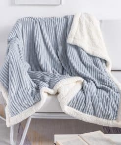 Manta de Sherpa DISSA Manta de Felpa � 71x80, Gris � Suave,