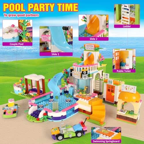 Kit de construcción de Casa del Árbol con Piscina Friends - Imagen 4