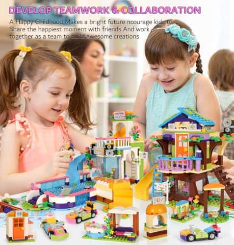 Kit de construcción de Casa del Árbol con Piscina Friends - Imagen 7