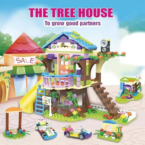 Kit de construcción de Casa del Árbol con Piscina Friends - Imagen 5