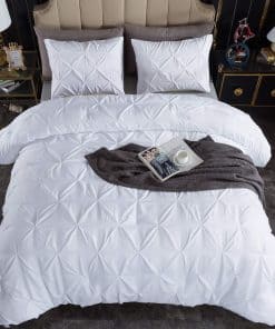 Juego de edredón tamaño King blanco Andency (104x90