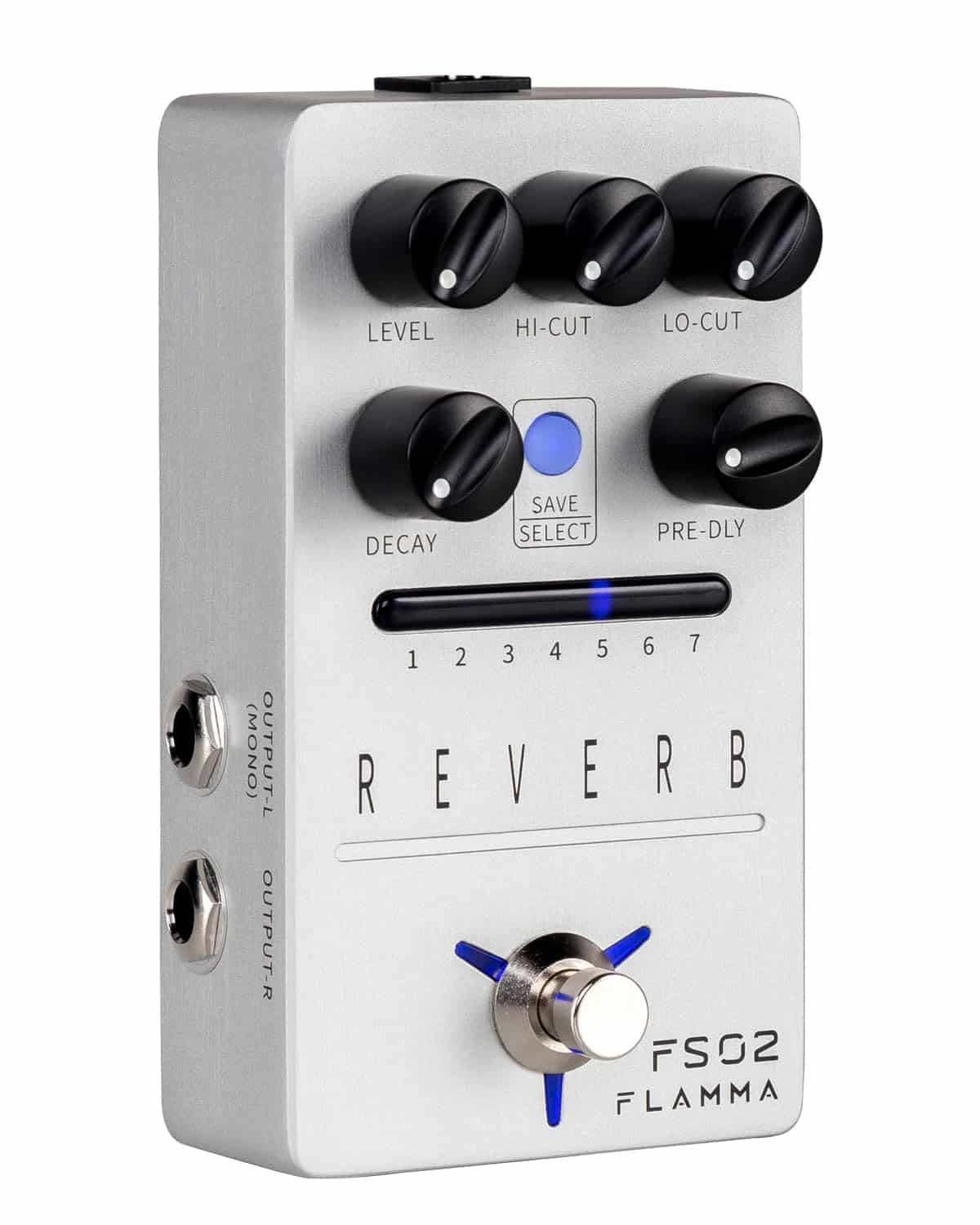 Pedal de Reverb Estéreo para Guitarra FLAMMA FS02 con 7