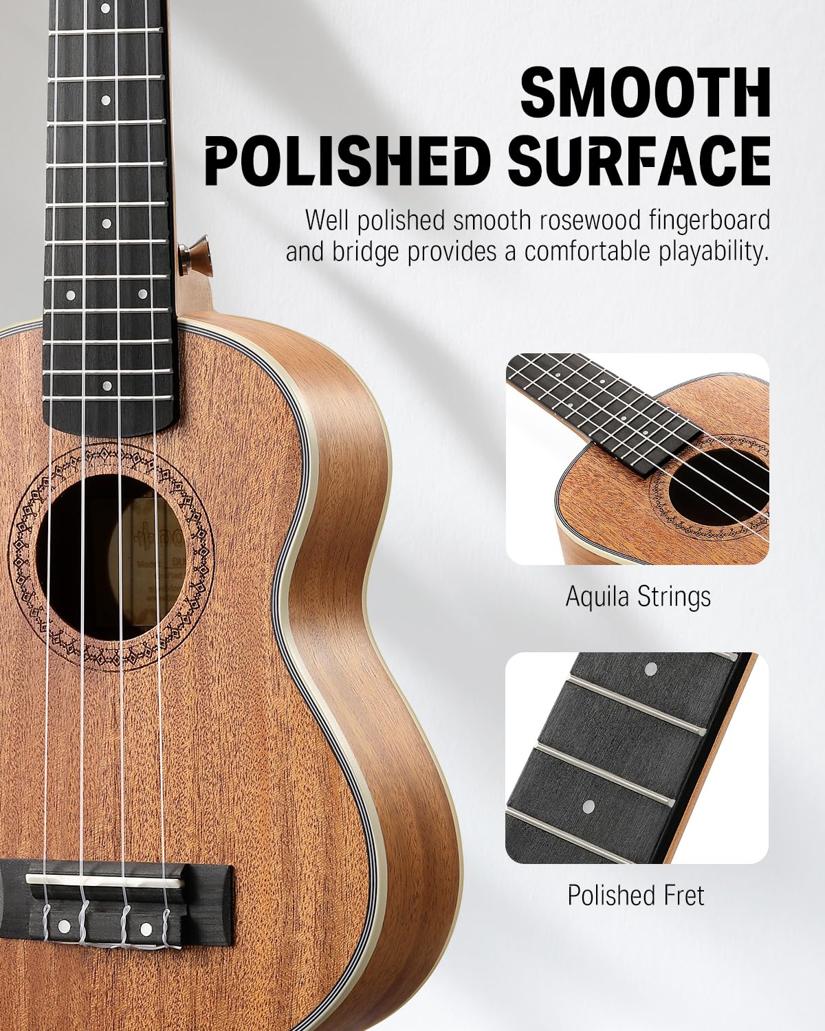 Kit de iniciación de ukelele Donner Concert 23 pulgadas - Imagen 3