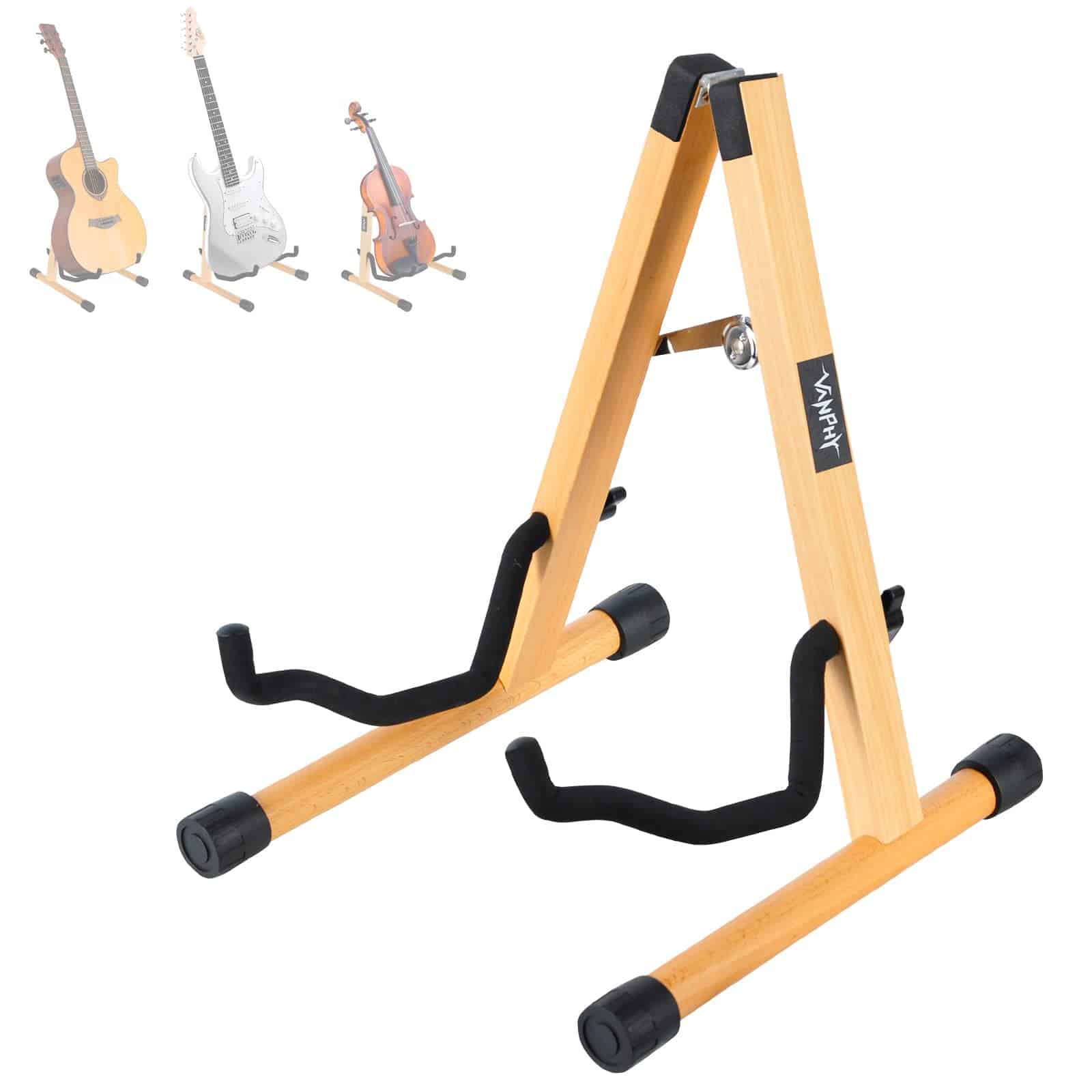 Soporte de Guitarra Ajustable de Madera de Haya VANPHY,
