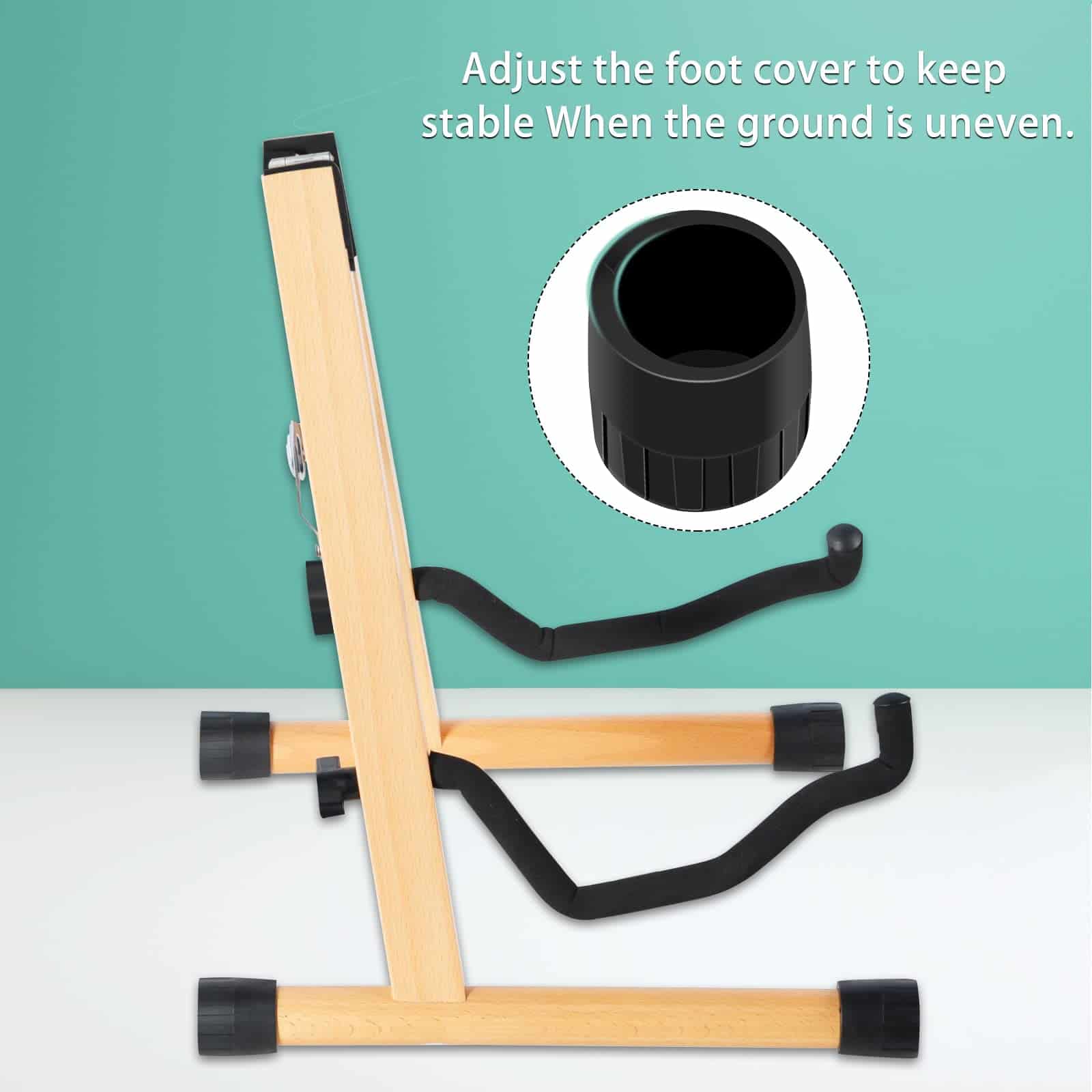 Soporte de Guitarra Ajustable de Madera de Haya VANPHY, - Imagen 6