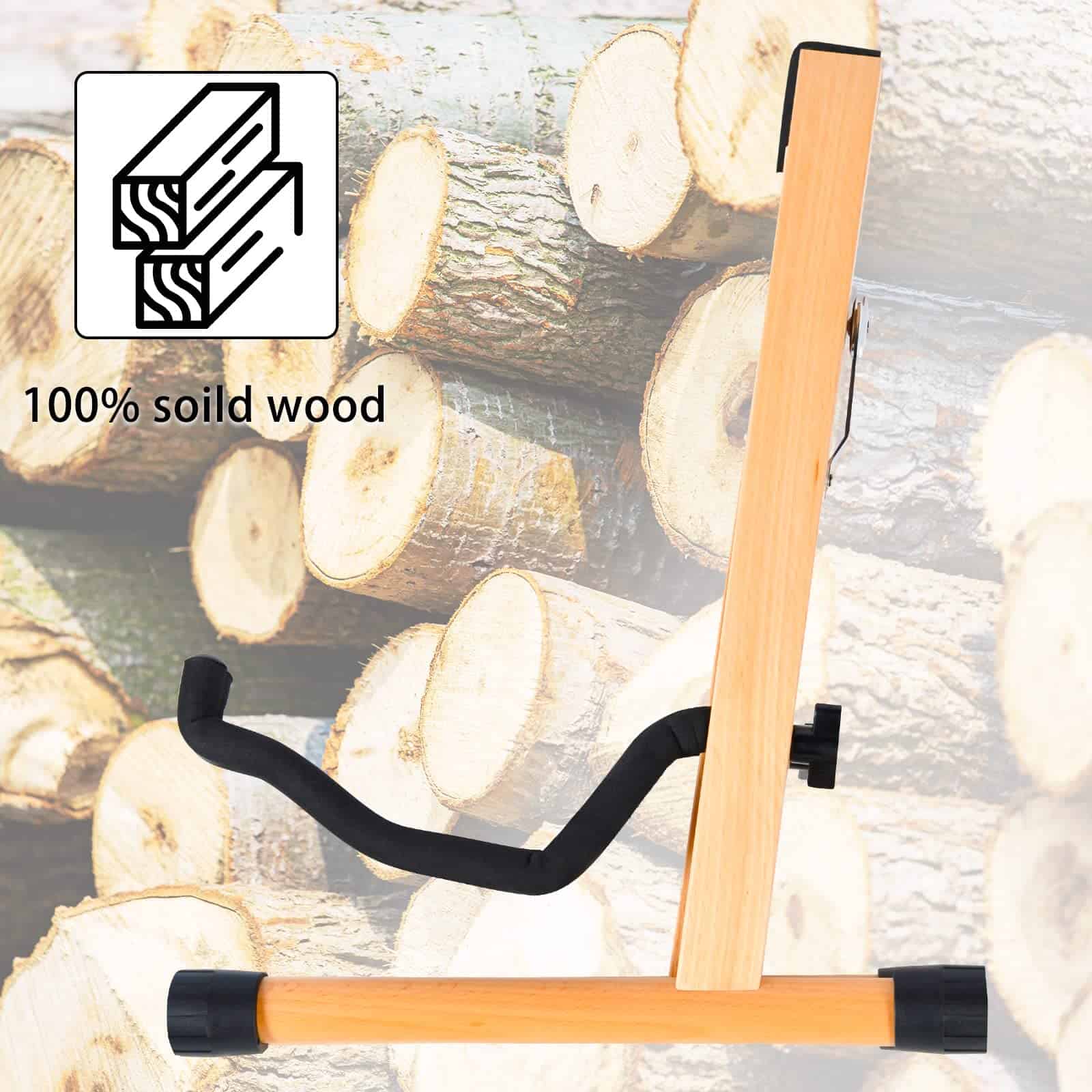 Soporte de Guitarra Ajustable de Madera de Haya VANPHY, - Imagen 3