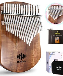 Kalimba de Pulgar de Koa Sólido MOOZICA de 21 Teclas, Única