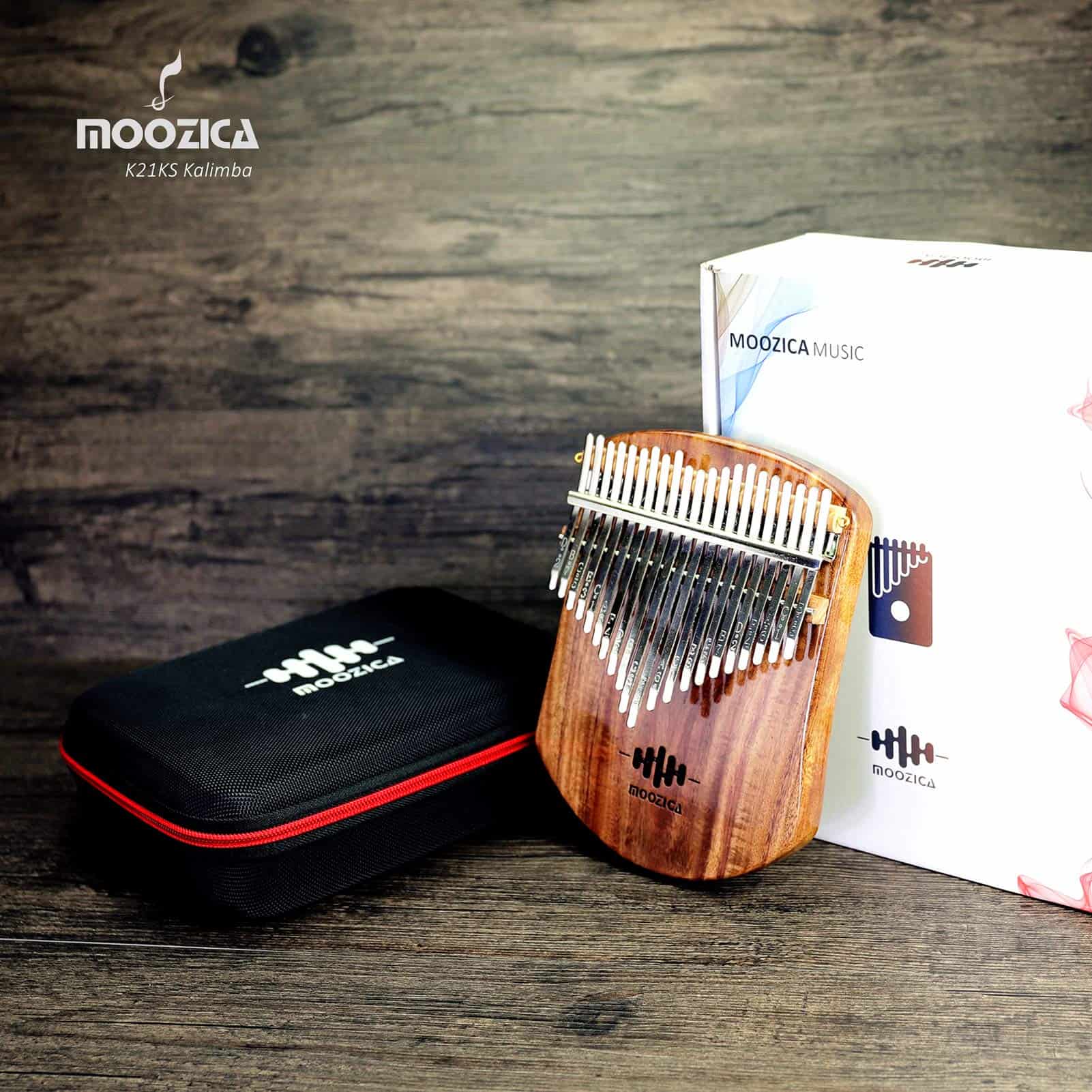 Kalimba de Pulgar de Koa Sólido MOOZICA de 21 Teclas, Única - Imagen 7