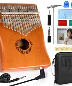 Kalimba Eléctrica, AKLOT 17 teclas EQ Kalimbas Thumb Piano