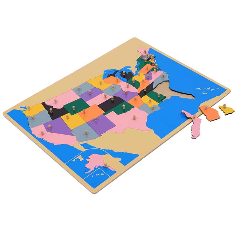 Rompecabezas del mapa de los Estados Unidos Montessori para - Imagen 7