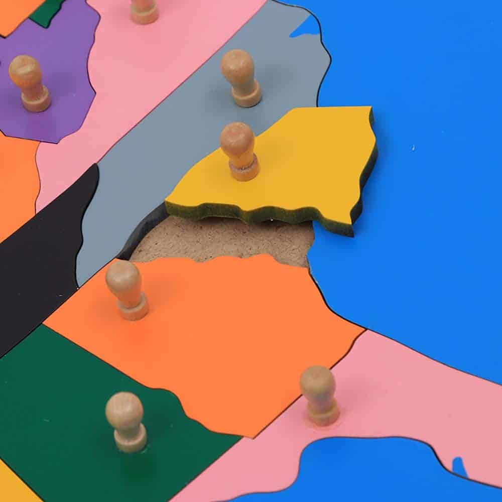 Rompecabezas del mapa de los Estados Unidos Montessori para - Imagen 6