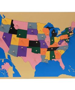 Rompecabezas del mapa de los Estados Unidos Montessori para