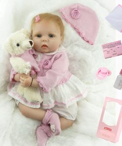 ZIYIUI Muñecas Reborn 22''/55cm Durmiente Niña Vinilo Suave