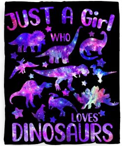 Manta Morada Just A Girl Who Loves Dinosaurs, Regalos para