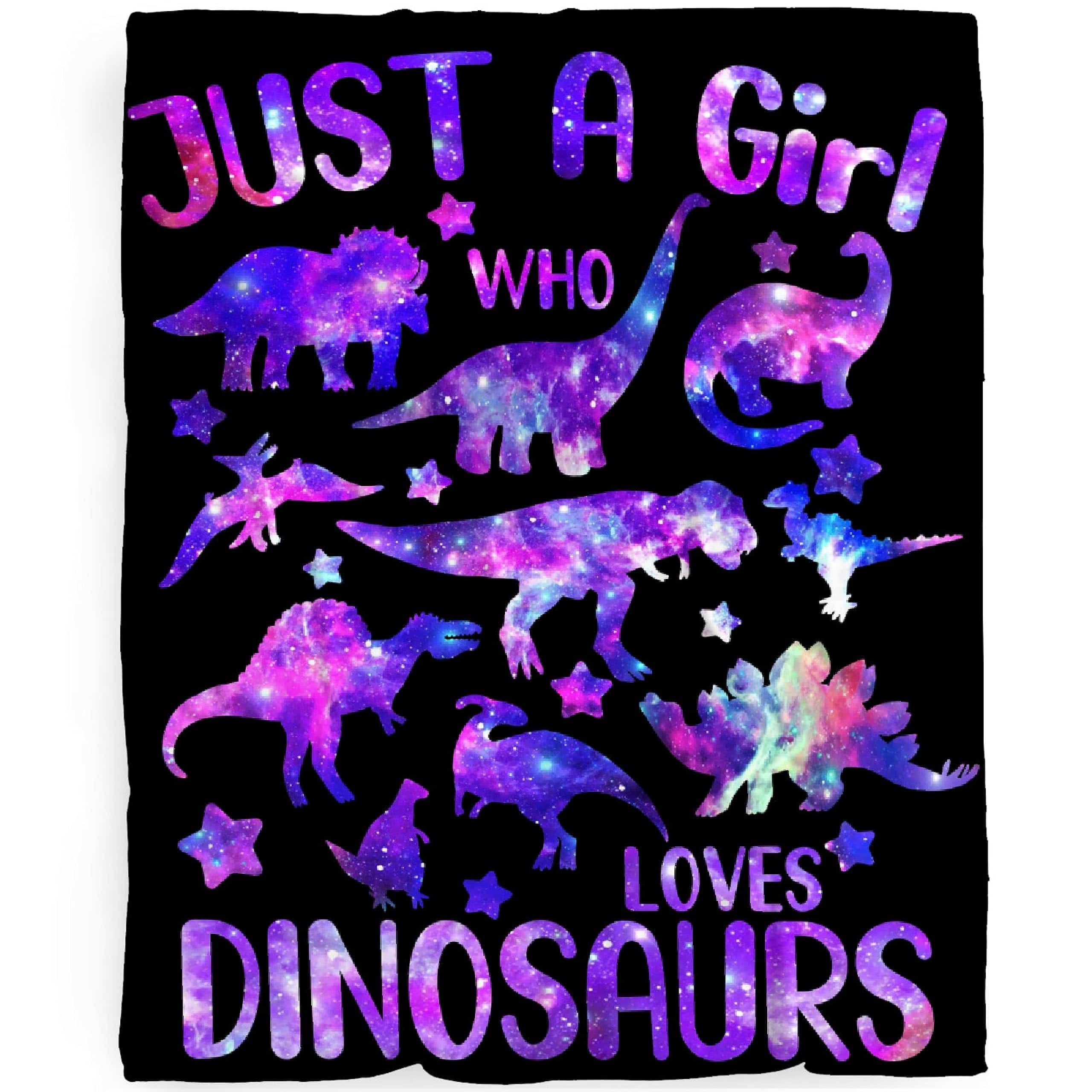 Manta Morada Just A Girl Who Loves Dinosaurs, Regalos para