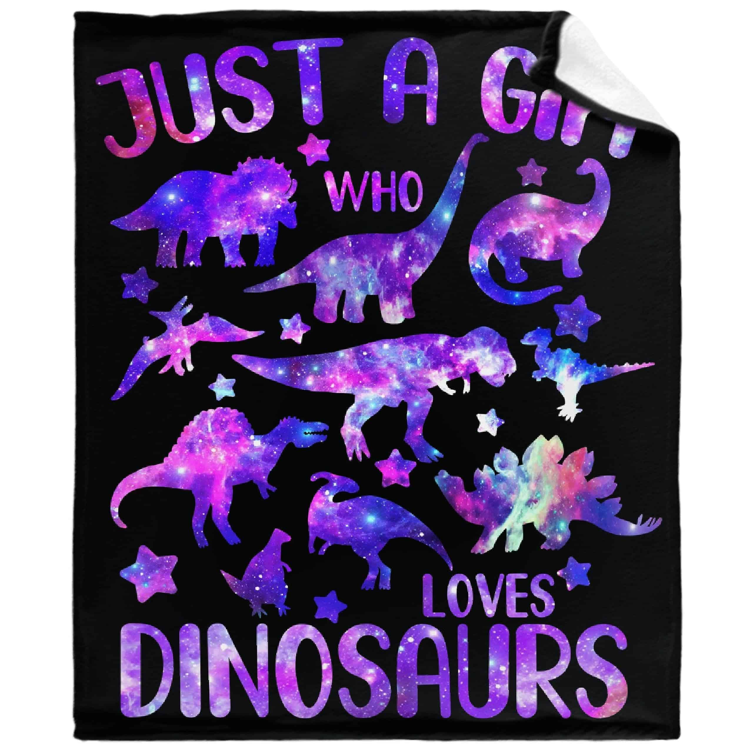 Manta Morada Just A Girl Who Loves Dinosaurs, Regalos para - Imagen 5