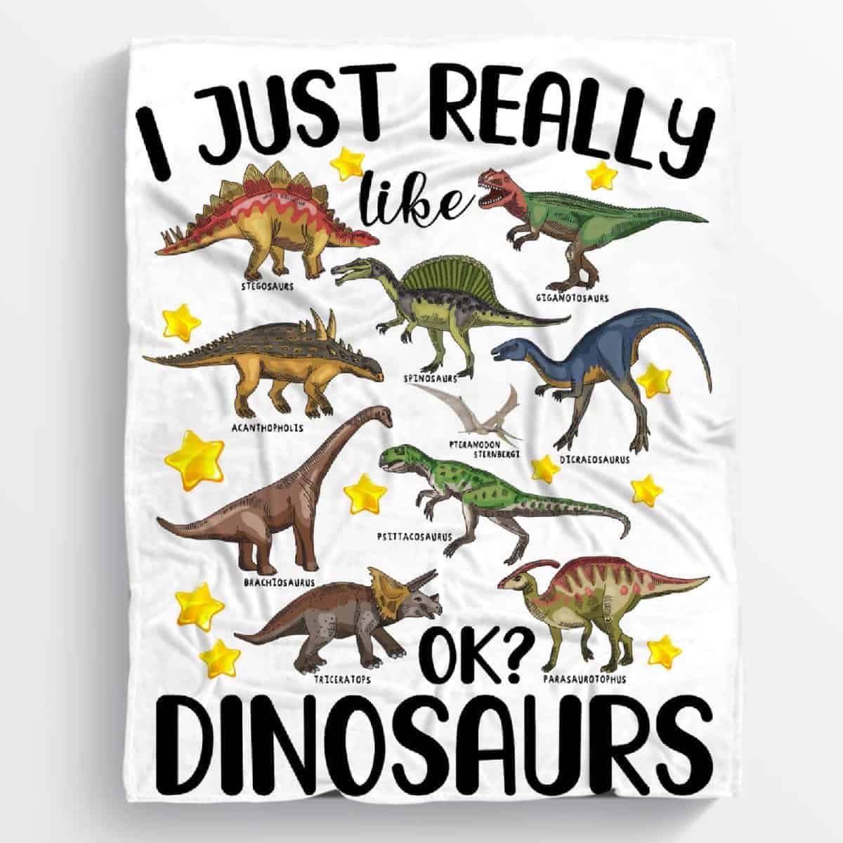 Manta MYSTCOVER I Just Really Like Dinosaurs - Regalos para