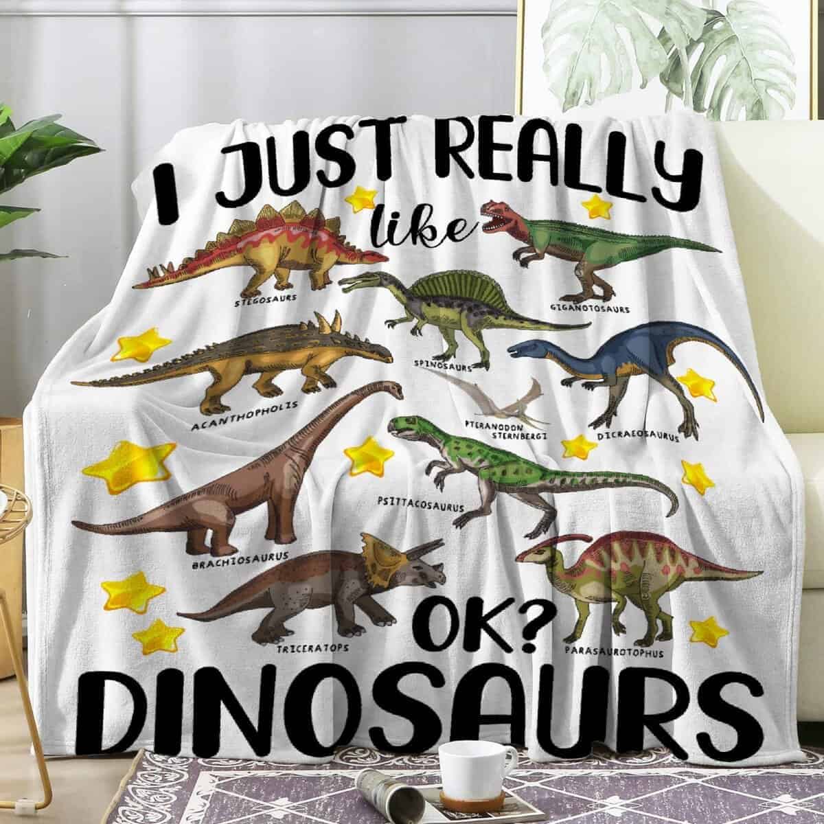 Manta MYSTCOVER I Just Really Like Dinosaurs - Regalos para - Imagen 3