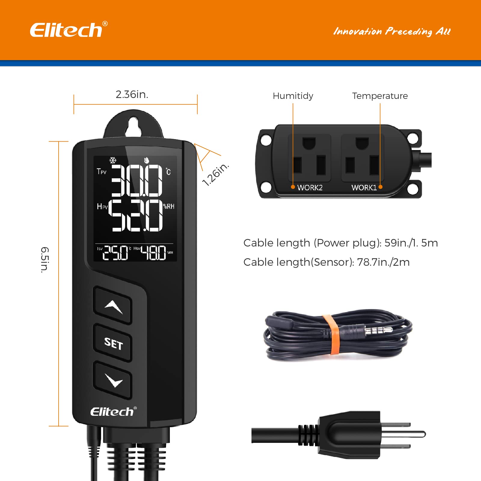Controlador de Temperatura y Humedad Elitech STC-1000 TH - Imagen 9