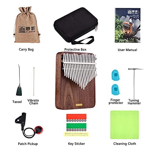 LingTing Kalimba 21 teclas Dedo Piano Mbira Regalo para - Imagen 5